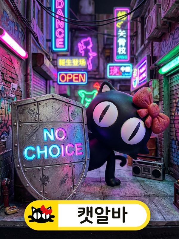 초이스 안심과 안전한 환경에 신나서 춤추는 여우알바 밤알바 이미지